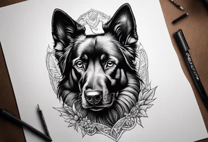 Savage dog tattoo idea