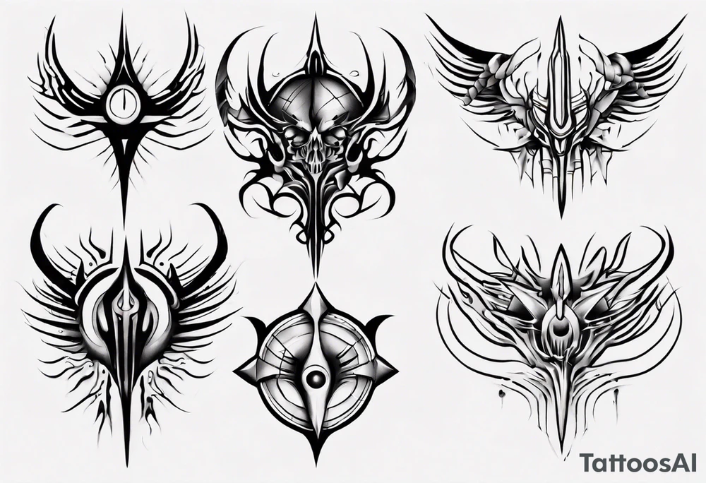 Symmetrical simple tattoo idea