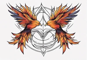 pen and pheonix tattoo idea