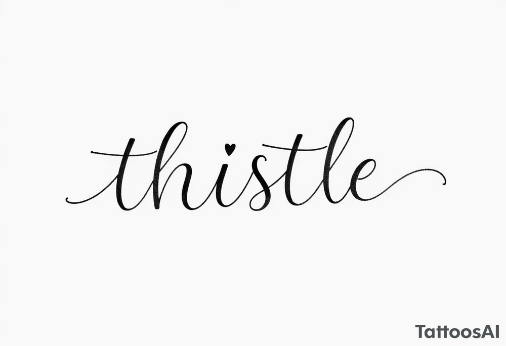 thistle minimalist tattoo idea