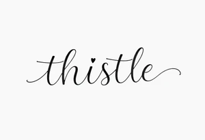 thistle minimalist tattoo idea
