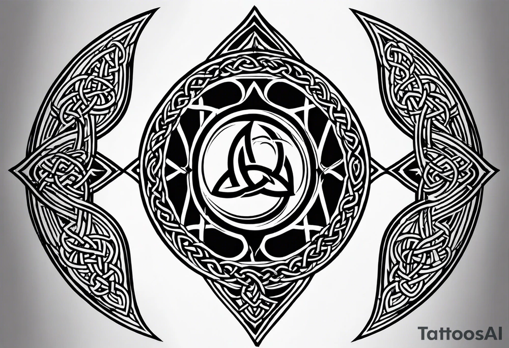 celtic knotwork with triquetra tattoo idea