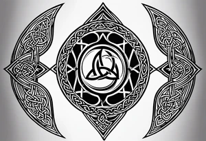 celtic knotwork with triquetra tattoo idea
