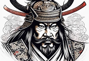 Japanese samurai tattoo idea