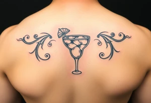 A small margarita tattoo from the song Bella by the red hot chilli peppers. The line in the song goes “margarita gonna be my master” tattoo idea
