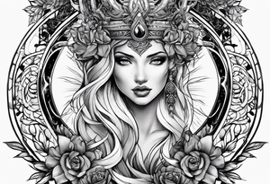 the goddess of vengeance tattoo idea