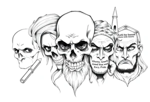 7 biblical “deadly sins”(Lust, Gluttony,Greed,Sloth,Wrath,Envy, and Pride). tattoo idea