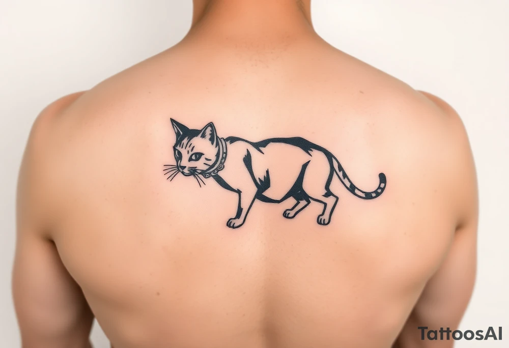 black cat tattoo idea