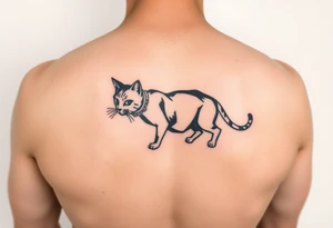 black cat tattoo idea