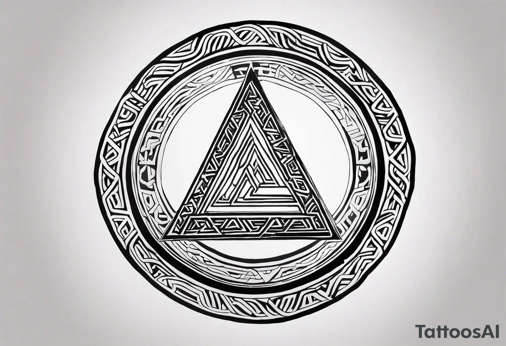 Valhalla  round shield axe
Valknut sword tattoo idea