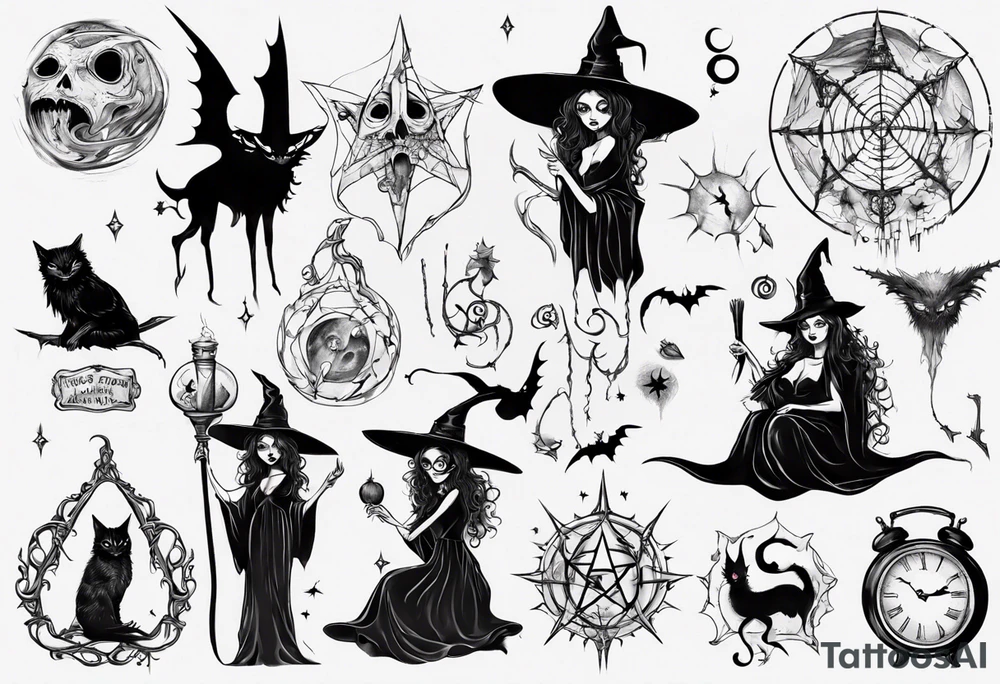 witch tattoo idea