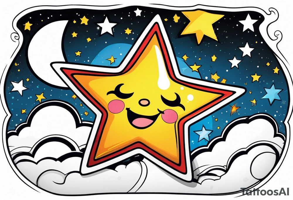 A star in the sky tattoo idea