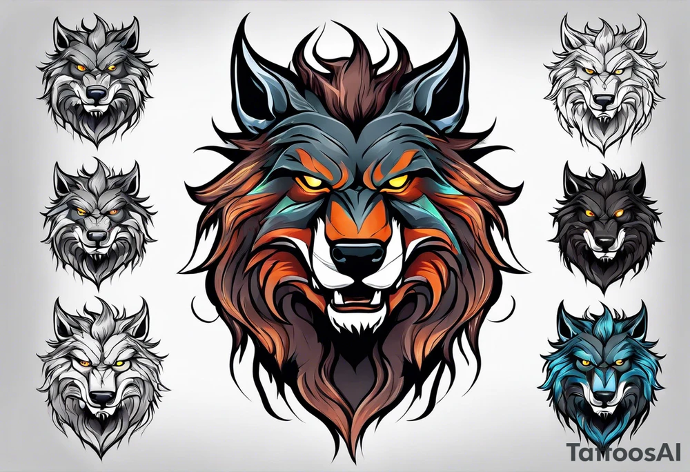 Would like a werewolf tattoo tattoo idea