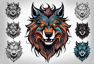 Would like a werewolf tattoo tattoo idea