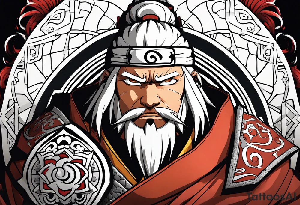 Jiraiya in Sage mode from the anime naruto tattoo idea