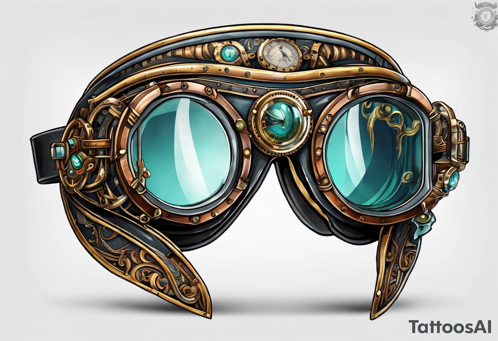 pelican steampunk goggles tattoo idea