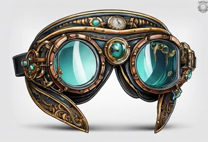 pelican steampunk goggles tattoo idea