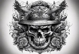 the letters tdm with smoke in the background tattoo idea