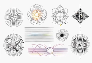 electromagnetic, diffraction phenomena, physics tattoo idea