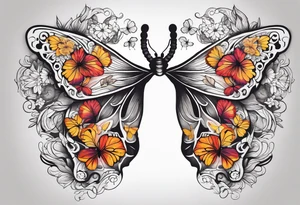 human lungs from butterflies tattoo idea