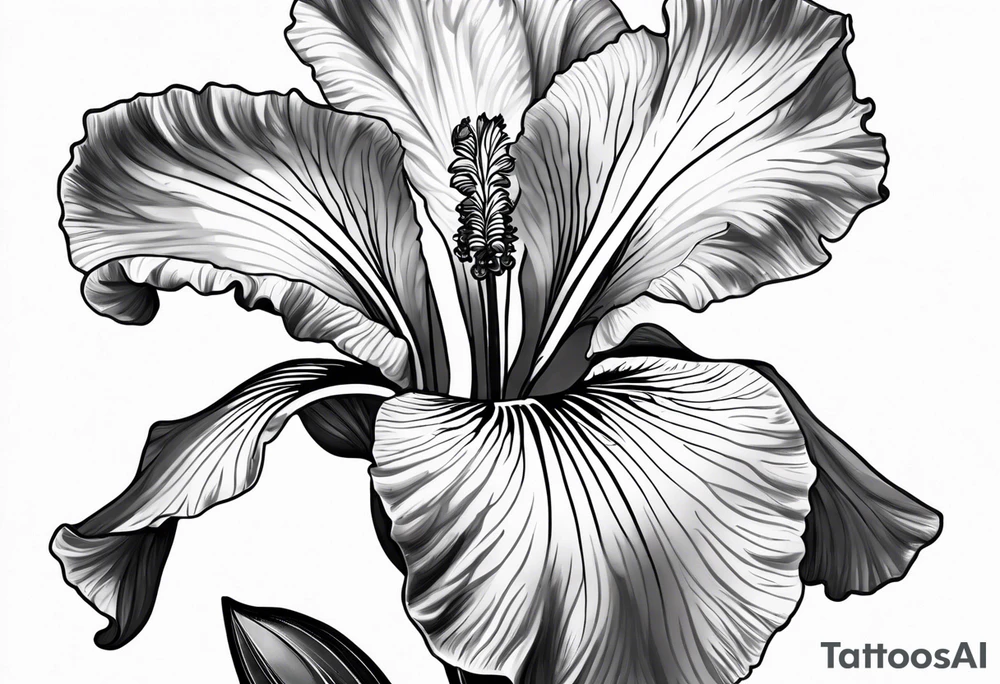 Iris flower tattoo idea