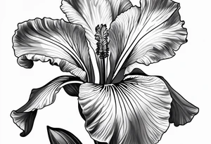 Iris flower tattoo idea