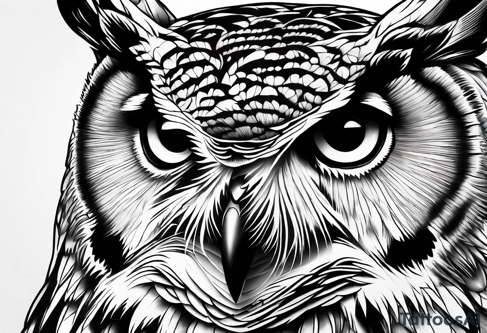Owl trd roses tattoo idea