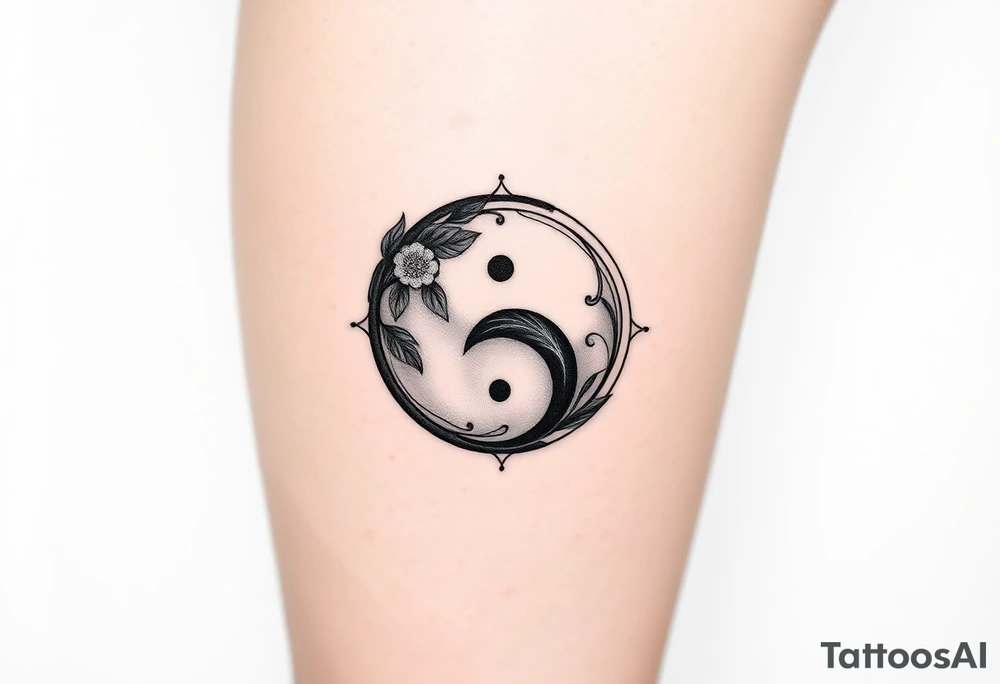 Ying yang symbol tattoo idea