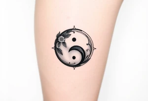 Ying yang symbol tattoo idea