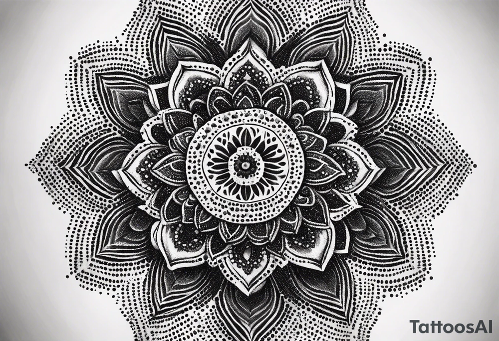 mandala looks like lace tattoo idea