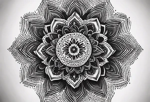 mandala looks like lace tattoo idea