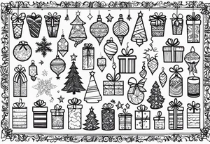 CHRISTMAS GIFT WRAPPERS tattoo idea