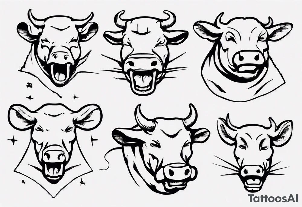 A rat eating a cow tattoo idea