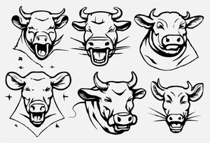 A rat eating a cow tattoo idea