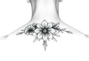 Make something similar to this. It should be a small, unique floral design. tattoo idea