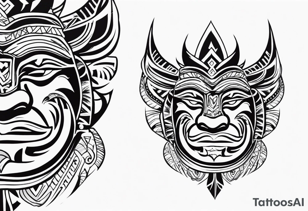 Polynesian chin tattoo tattoo idea