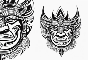 Polynesian chin tattoo tattoo idea