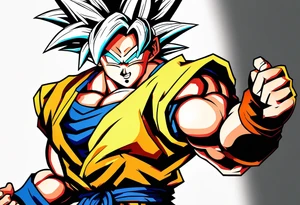 Goku fighting broly tattoo idea