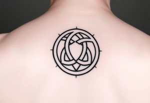 classic Celtic trinity knot with the circle. for placement on the inner arm tattoo idea