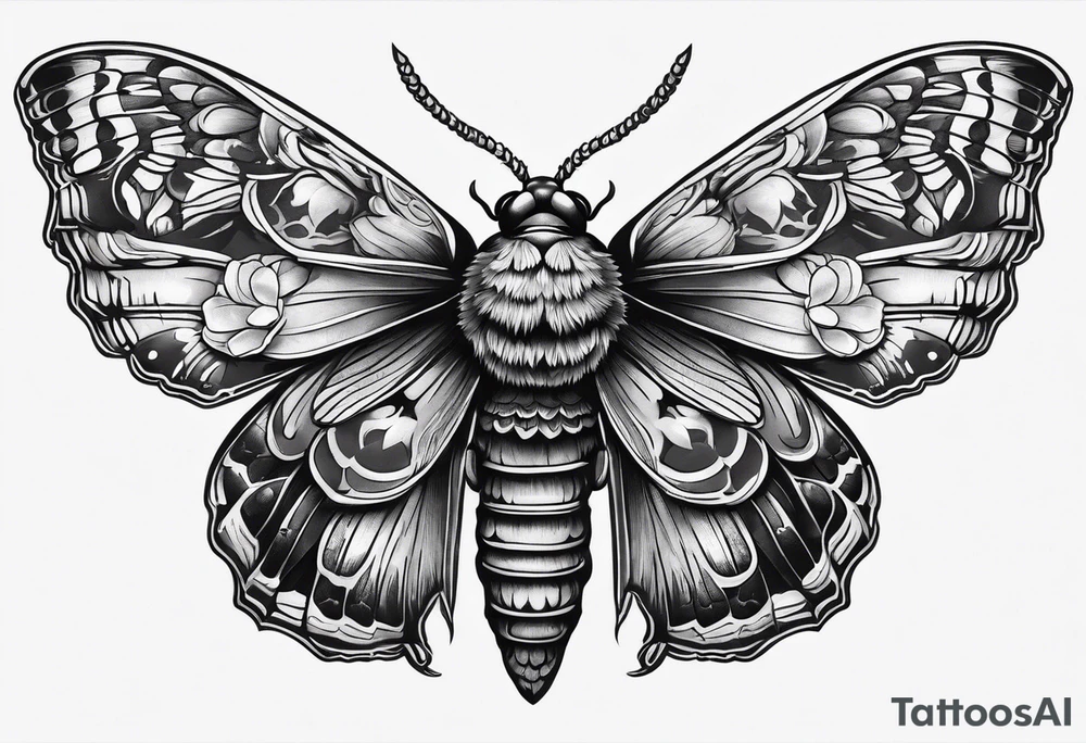 Death head moth hand tattoo tattoo idea