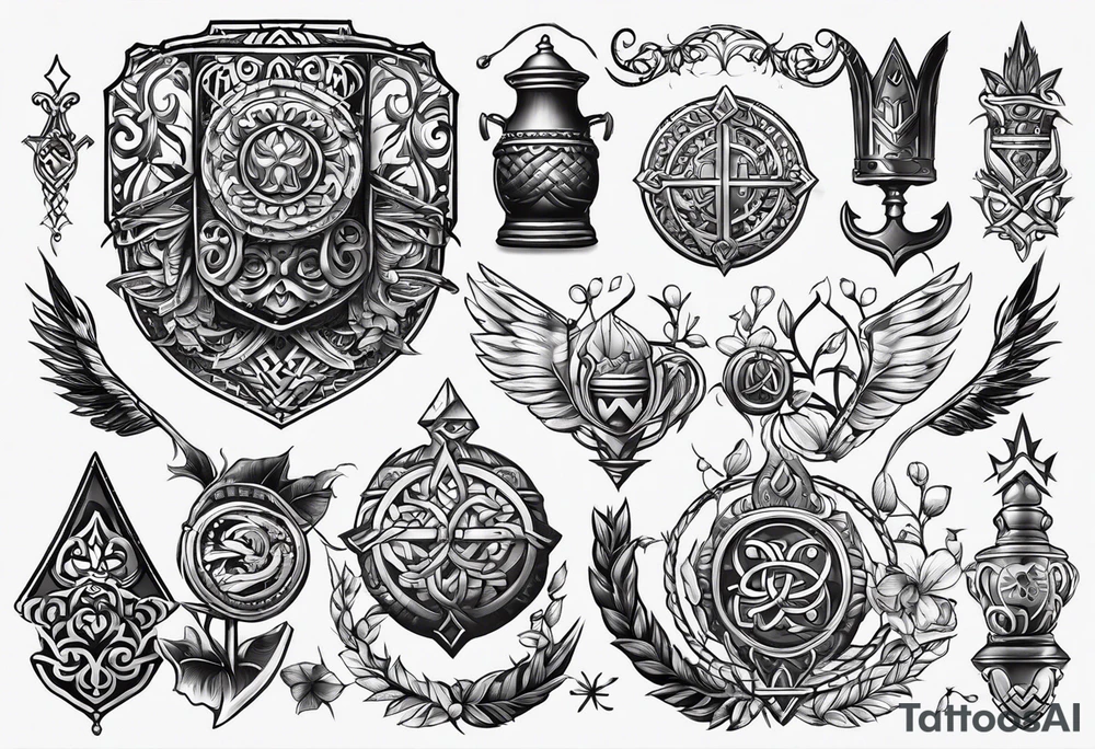 Nordic, viking small and dainty symbol tattoo idea