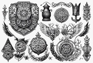 Nordic, viking small and dainty symbol tattoo idea