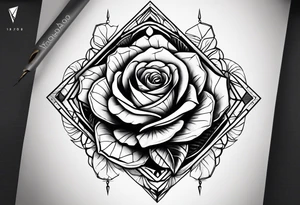 Create a hand tattoo design of a rose with the year 1990 on it. tattoo idea