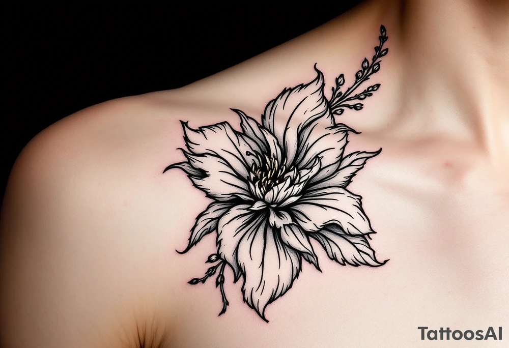 design Spring tatoo vertically for ankle tattoo idea