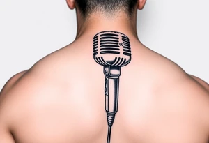 Pro wrestling style microphone tattoo idea