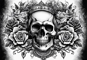 Rich life, skull, car meets, all mixed together tattoo idea