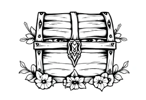 Treasure chest tattoo idea