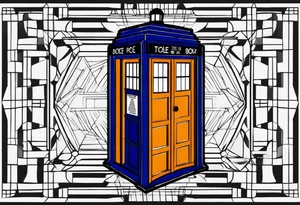 Tardis. Nothing around it. tattoo idea