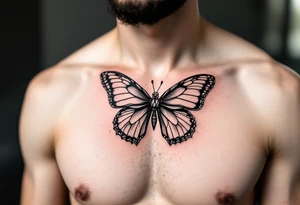 A bow tie that looks like a butterfly tattoo idea