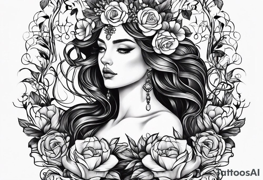 Persephone as dominatrix tattoo idea